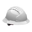 PIP-280-EV6161V-10             VENTED WHITE FULL BRIM HAT 6PT RATCHET STYLE